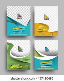Set of Flyer, Poster & magazine design Layout template in A4 size Vector