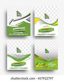 Set of Flyer, Poster & magazine design Layout template in A4 size Vector