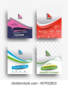Set of Flyer, Poster & magazine design Layout template in A4 size Vector