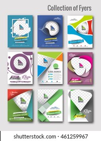 Set of Flyer, Poster & magazine design Layout template in A4 size Vector 