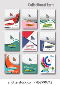 Set of Flyer, Poster & magazine design Layout template in A4 size Vector 