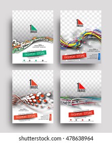 Set of Flyer, Poster & magazine design Layout template in A4 size Vector 