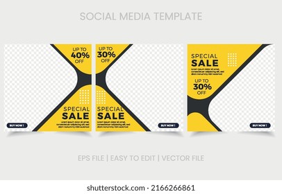 set Flyer for social media post themed special promo template. can use for website brochure flyer story ads e-commerce story mobile apps post and more.