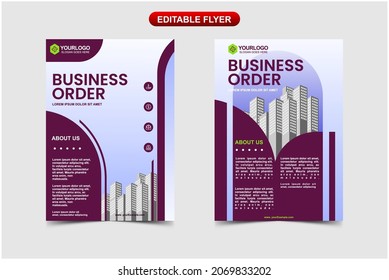 conjunto de plantillas de volante para fines comerciales. plantilla editable con espacio de copia que se puede cambiar. vector