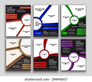 Set of flyer template or corporate banner design, for publishing, print and presentation. EPS 10.