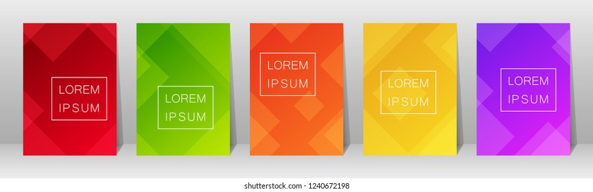 Set of flyer template design with abstract background