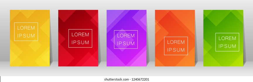 Set of flyer template design with abstract background