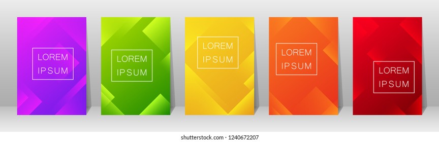 Set of flyer template design with abstract background