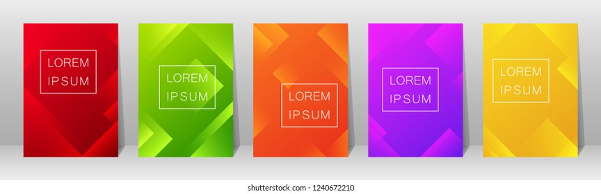 Set of flyer template design with abstract background