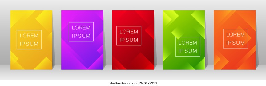 Set of flyer template design with abstract background