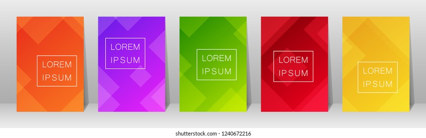Set of flyer template design with abstract background