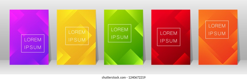 Set of flyer template design with abstract background