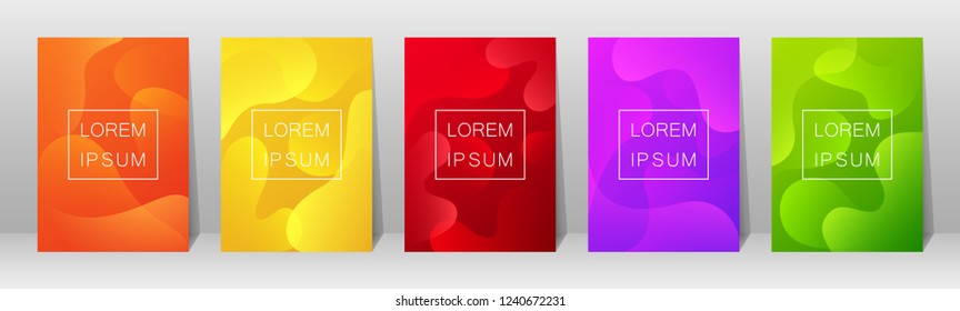 Set of flyer template design with abstract background