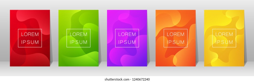 Set of flyer template design with abstract background