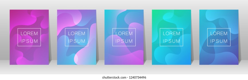 Set of flyer template design with abstract background