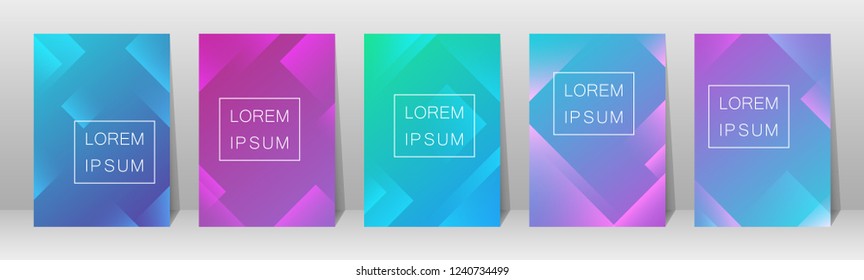 Set of flyer template design with abstract background