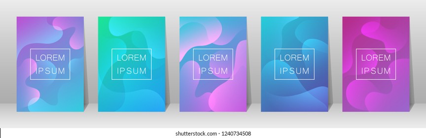 Set of flyer template design with abstract background
