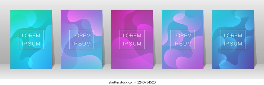 Set of flyer template design with abstract background