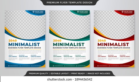 Flyer-Vorlage mit minimalistischem Stil und modernem Konzept für die Präsentation und das Produkt-Promotion-Kit