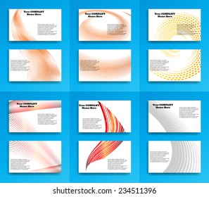 Set of Flyer Templates .  Brochure Design  . Abstract Modern Background .