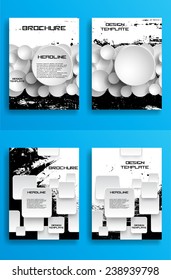 Set of Flyer Templates. Collection of Brochure Design . Abstract Modern Background . 