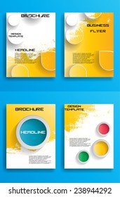 Set of Flyer Templates. Collection of Brochure Design . Abstract Modern Background . 
