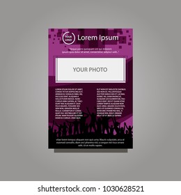 set of flyer templates. party, fun, people are dancing