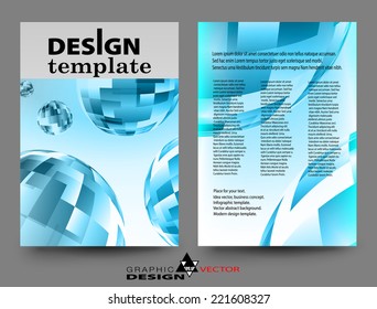 Set of Flyer,abstract vector modern background,brochure design templates with geometric.
