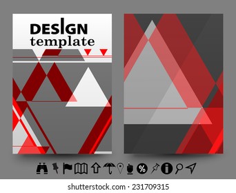 Set of Flyer,abstract vector modern background,brochure design templates with geometric.