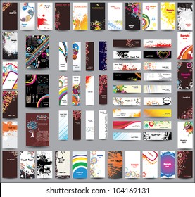 A set of flyers , banners and labels