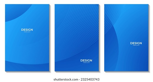 set of flyers. set of book covers. abstract blue organic gradient background