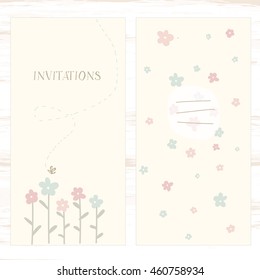 A set of flyers, brochures, templates design. Cards with flower patterns and ornaments.  Spring or summer banners vector.