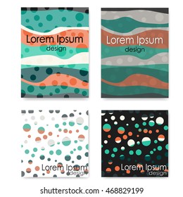 set of flyers with modern design background in vector