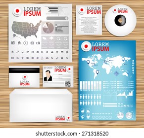 Set of flyers and stationery