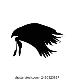 Set Of Flying Birds In The Air Beautiful Silhouette Vectors EPS 10 File Format Black Colored And White Background