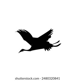 Set Of Flying Birds In The Air Beautiful Silhouette Vectors EPS 10 File Format Black Colored And White Background