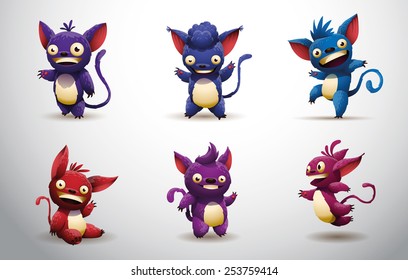 Set fo Lemurs, vector