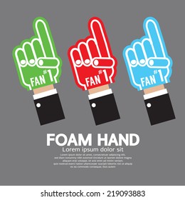 Set Of Foam Hand Vector Illustration