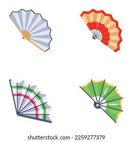 Set of Folded Fans Flat Vectors 

