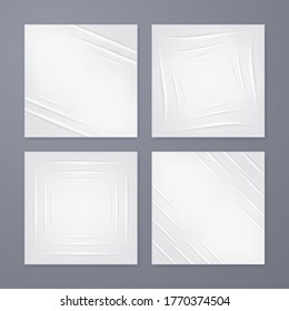 Set mit eingefrorenem Papierhintergrund . Einzelne Vektorelemente