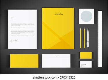 set folder for business. vector