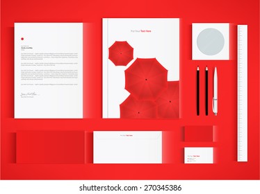 set folder for business. vector