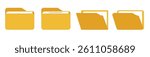 set of folder computer file  icon vector eps10.