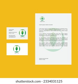 set folder documentation for business. Stationery design set for corporate identity or branding.
Realistic top view corporate style set.
