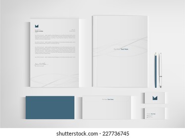 set folder documentation for business. vector