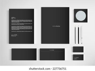 set folder documentation for business. vector