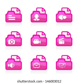 set of folder icon, vector 