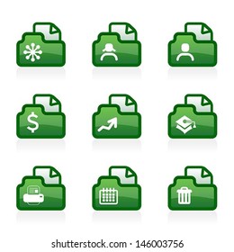 set of folder icon, vector