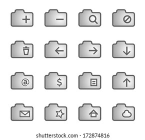 set of folder icon, vector