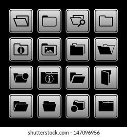 Set of folder icons